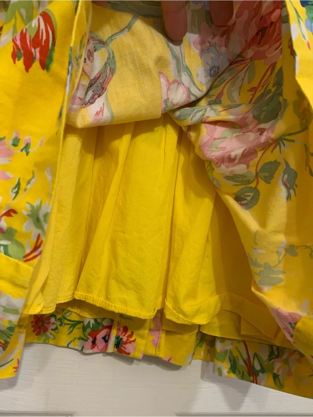Polo Ralph Lauren 12mon Yellow Floral Lined Summer Dress. 3497